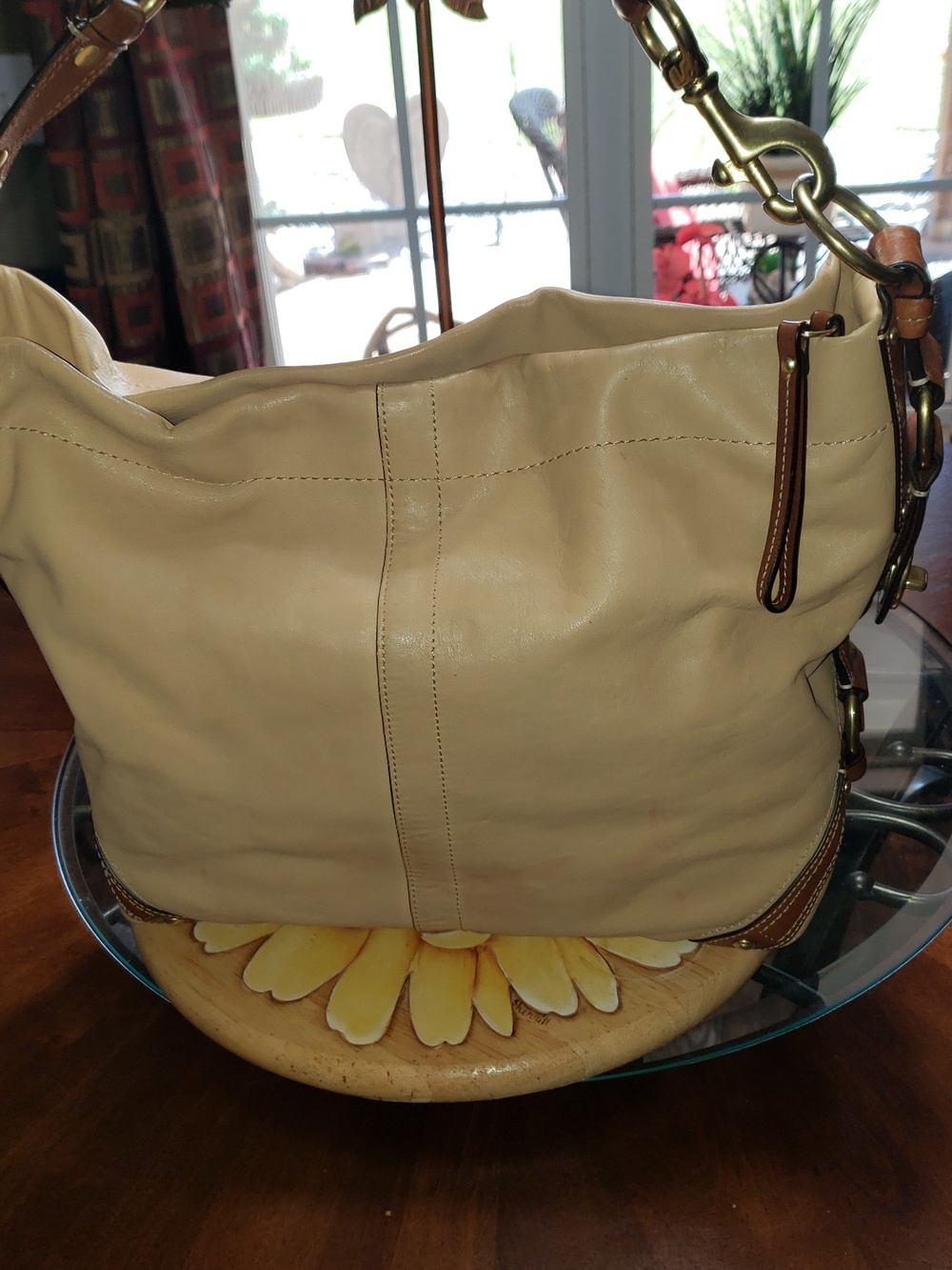 💘🖤💘 COACH 10616 CARLY LIMITED EDITION NAPPA LEATHER VINTAGE HOBO TAN BAG - Picture 5 of 11